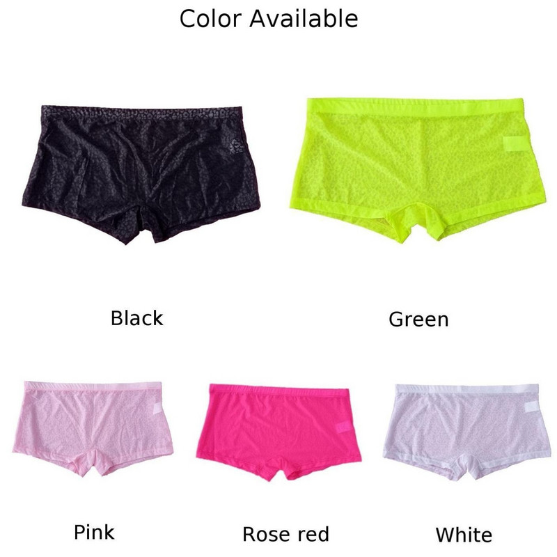 Slip boxer respirabil cu umiditate pentru bărbați Lenjerie de corp sexy din plasă Chiloți cu buzunar Trunchi Pantaloni scurți Boxer elastici