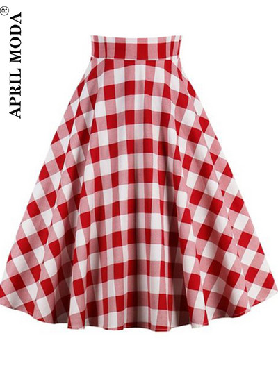 Sieviešu skrejceļš kokvilnas retro retro svārki melni Faldas ar augstu vidukli A līnija Rockabilly Jupe 50s Swing lietussargu svārki Pin Up Skater