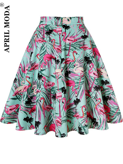 Sieviešu skrejceļš kokvilnas retro retro svārki melni Faldas ar augstu vidukli A līnija Rockabilly Jupe 50s Swing lietussargu svārki Pin Up Skater