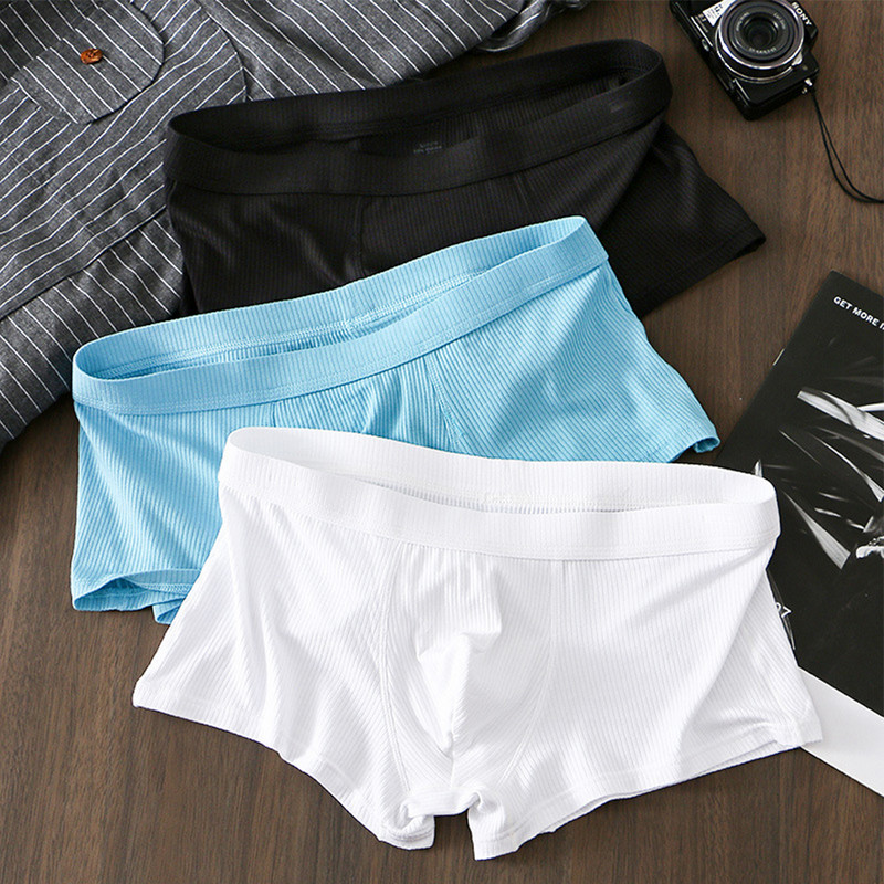 Lenjerie de corp modal pentru bărbați U Convex Husă mare Slip boxer Chiloți respirabili Trunchi Chiloți cu dungi Stretch Bărbați