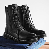 Πλαϊνό φερμουάρ Trend ανδρικές μπότες Αθλητικά παπούτσια εξωτερικού χώρου μόδας ψηλά παπούτσια για άνδρες casual δερμάτινο Street Style Ankle Boot Ανδρικό Μέγεθος 38-48