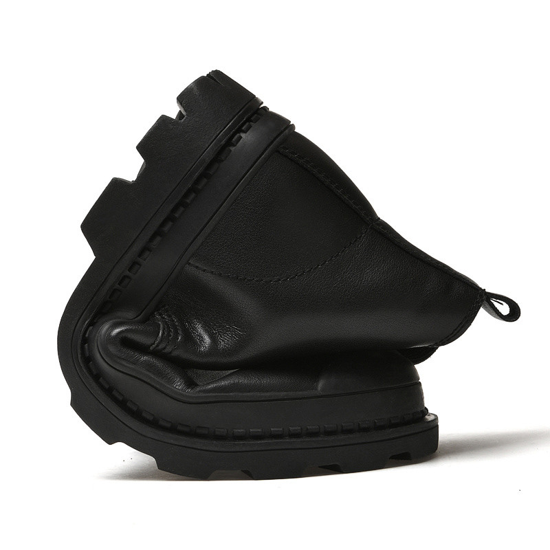 Visoke muške čizme Zimske cipele Muške kožne tople čizme za snijeg s krznom Motorističke čizme Muške kožne cipele Svečane velike veličine 37-47