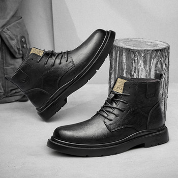 Ανδρικές μπότες μοτοσυκλέτας Punk Style ανδρικό μπότες αστραγάλου ρετρό στυλ επαγγελματικά παπούτσια Υπαίθριες μπότες ελεύθερου χρόνου Walk Basic