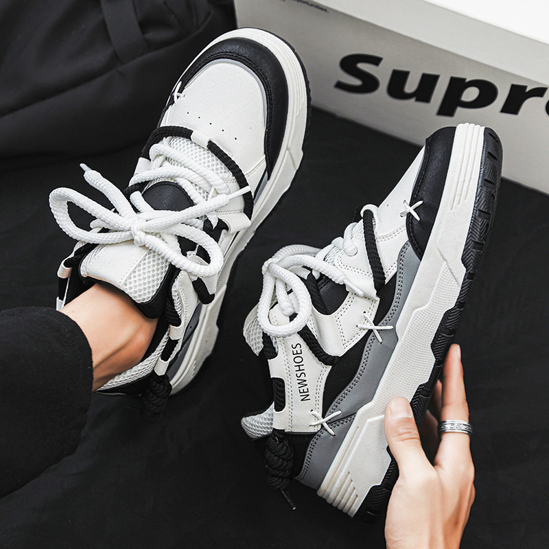 Cipele za kruh Sportske cipele Niche Harajuku Raznolika ležerna udobna mekana podloga Raznolika obuća s okruglim prstima Modne muške vulkanizirane cipele