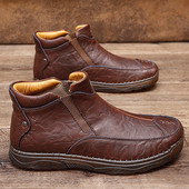 Muške čizme Kožne 2022. Jesen Zima Vintage stil Kratke Chelsea čizme Muška obuća Ležerna muška čizme za motocross Lagane