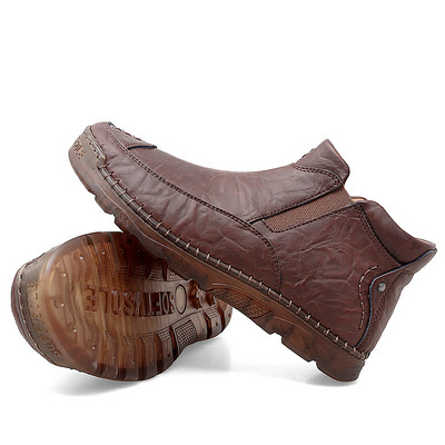 Muške čizme Kožne 2022. Jesen Zima Vintage stil Kratke Chelsea čizme Muška obuća Ležerna muška čizme za motocross Lagane