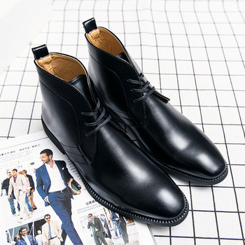 Ανδρικές μπότες 2022 Μεγάλο μέγεθος 38-48 Κλασικές ψηλές μπότες δερμάτινες μπότες μοτοσικλέτας Fashion casual παπούτσια Brogue Oxford Shoes