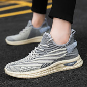 Ανδρικά παπούτσια Ανοιξιάτικα Flat Mesh Lace Up Casual Outdoor Αντιολισθητικό Αποσμητικό Αναπνεύσιμο Άνετο Μαλακό Πάτο Ευέλικτο Ανδρικά αθλητικά παπούτσια