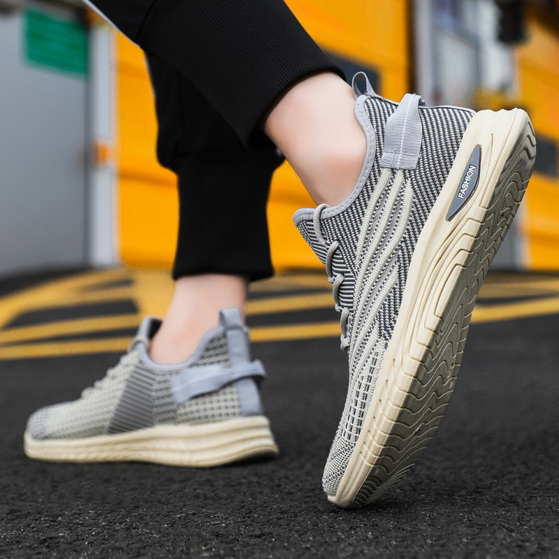 Ανδρικά παπούτσια Ανοιξιάτικα Flat Mesh Lace Up Casual Outdoor Αντιολισθητικό Αποσμητικό Αναπνεύσιμο Άνετο Μαλακό Πάτο Ευέλικτο Ανδρικά αθλητικά παπούτσια