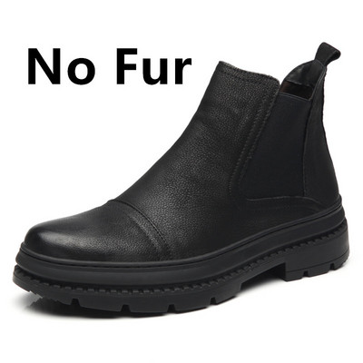 Pánske zimné topánky 2022, pánske chelsea čižmy, motocyklové kožené členkové čižmy, pánska obuv, outdoorové nepremokavé brogue topánky