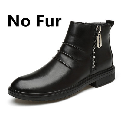 Pantofi pentru bărbați Cizme din pentru bărbați Cizme cu fermoar lateral la modă Botine la gleznă Dimensiune mare 36-47 Cizme pentru motociclete pentru bărbați Pantofi ocazionali