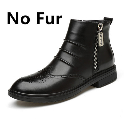 Pantofi pentru bărbați Cizme din pentru bărbați Cizme cu fermoar lateral la modă Botine la gleznă Dimensiune mare 36-47 Cizme pentru motociclete pentru bărbați Pantofi ocazionali