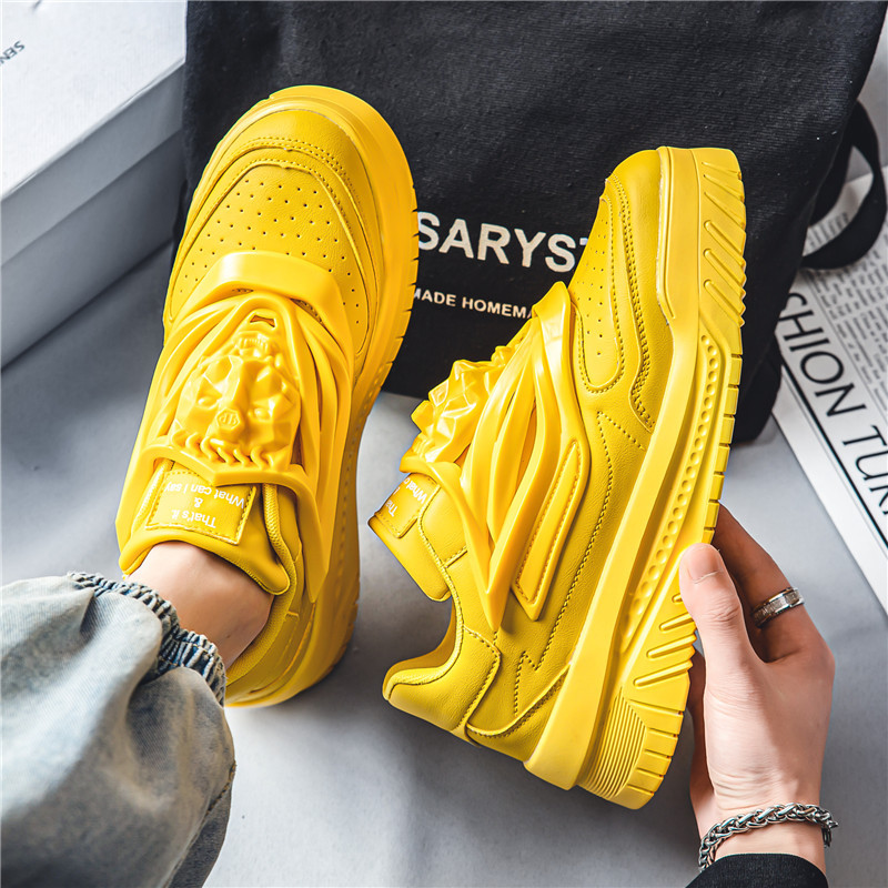 2023 Nové jesenné jarné tenisky Pánske vulkanizované topánky na platforme Módne biele kožené topánky Ležérne tenisky Pánske topánky