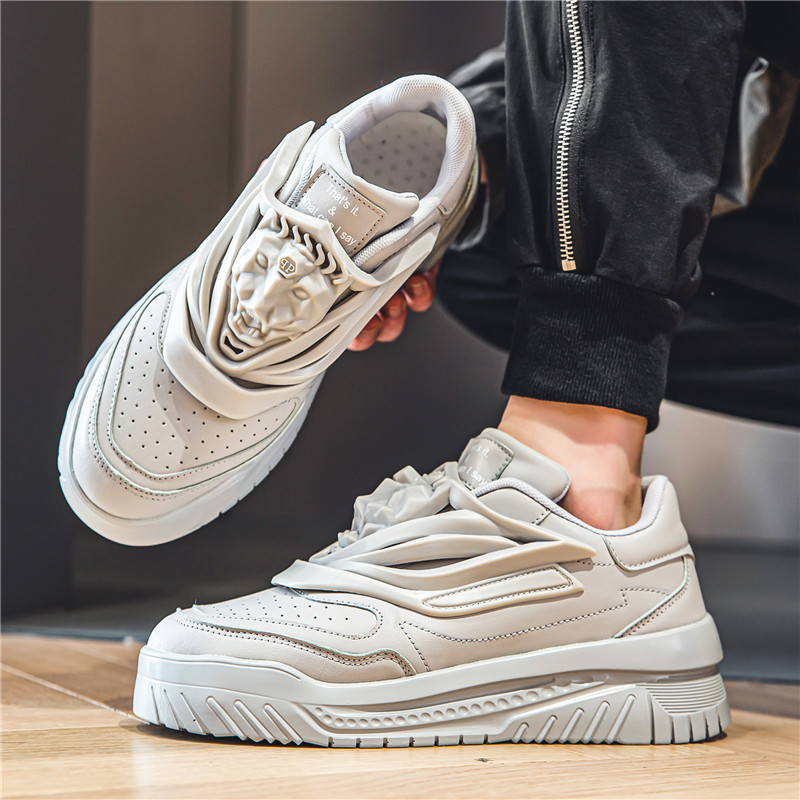 2023 Nové jesenné jarné tenisky Pánske vulkanizované topánky na platforme Módne biele kožené topánky Ležérne tenisky Pánske topánky