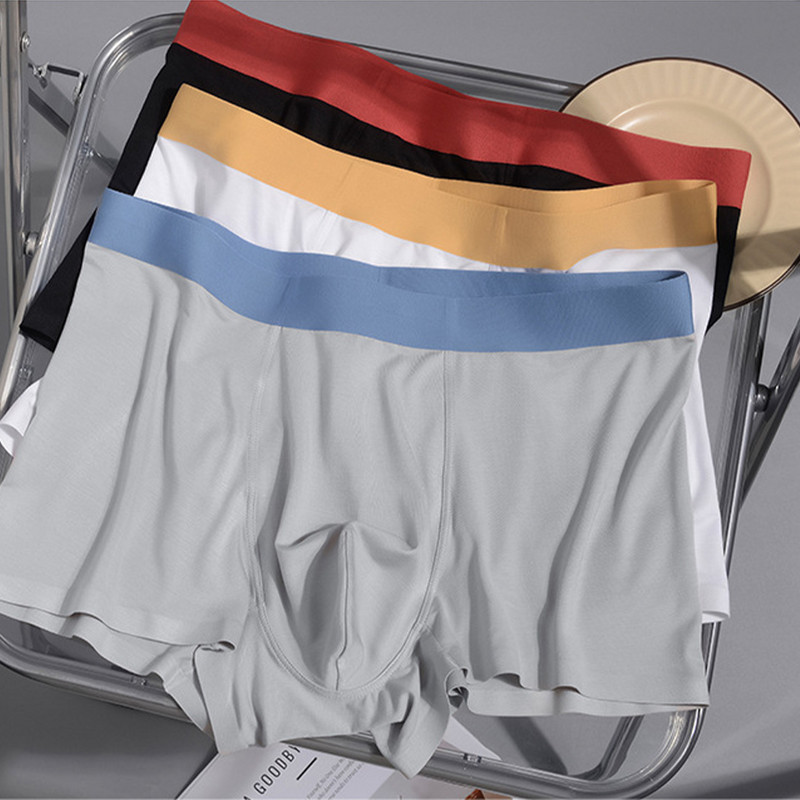Σέξι ανδρικά σλιπ μπόξερ Big Bulge Pouch Εσώρουχα Comfort Μαλακά σώβρακα Ice Silk Boxershorts Stretch Sleep Bottoms