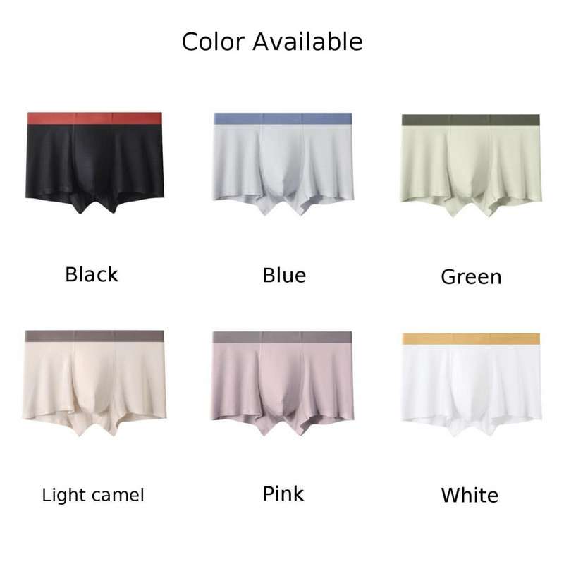 Σέξι ανδρικά σλιπ μπόξερ Big Bulge Pouch Εσώρουχα Comfort Μαλακά σώβρακα Ice Silk Boxershorts Stretch Sleep Bottoms