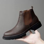 Muške Chelsea čizme od kože Cipele za vjenčanice Muške formalne poslovne muške gležnjače Zimska ručna topla obuća