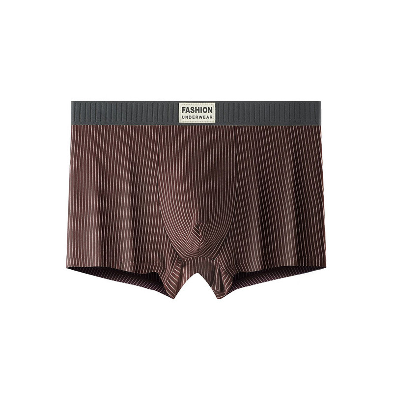 Ανδρικά σέξι σώβρακα ριγέ μπόξερ Χαμηλή μέση ίσια μπόξερ U πουγκί Σορτς τρουκς Sleep bottoms οικεία εσώρουχα για αγόρια