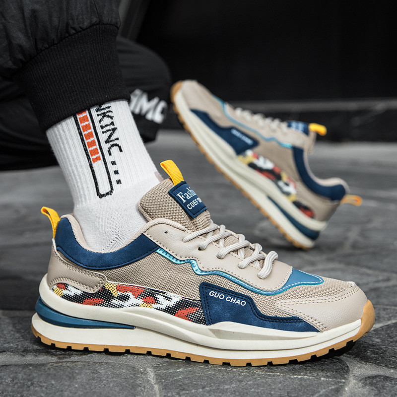 Νέο Ανοιξιάτικο Στρογγυλό Κεφάλι Μόδας Αντιολισθητικό Αποσμητικό Άνετο Μαλακό Πυθμένα Ευέλικτο Αναπνεύσιμο Ανδρικά Βουλκανιζέ παπούτσια