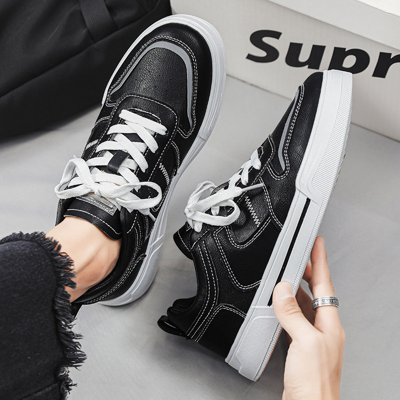 2023, la modă pentru bărbați, ocazional, anti-alunecare, pantofi sport, rezistenti la uzură, confortabili, plat, casual, solidi, cu șireturi, pantofi vulcanizați pentru bărbați