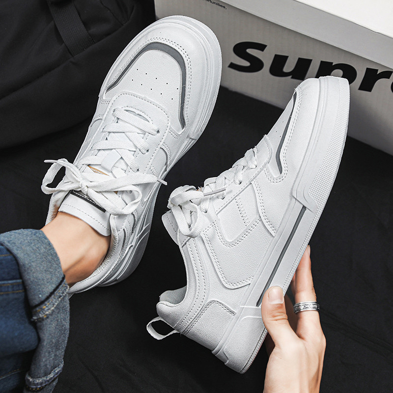 2023, la modă pentru bărbați, ocazional, anti-alunecare, pantofi sport, rezistenti la uzură, confortabili, plat, casual, solidi, cu șireturi, pantofi vulcanizați pentru bărbați