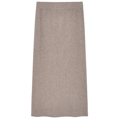 Πλεκτές φούστες μέχρι τον αστράγαλο Γυναικείες Φθινοπωρινή, Χειμερινή Μόδα Τρυφερή Κορεατική γραμμή Α στερεά casual καθημερινά Απλό All-match Γυναικείο