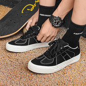 Ανδρικά παπούτσια 2023 Νέα μόδα για την άνοιξη, με επίπεδη κορδέλα επάνω, περιστασιακά αντιολισθητικά, ευέλικτα ανδρικά παπούτσια Vulcanize