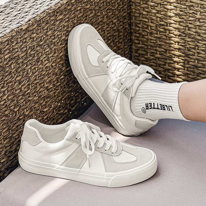 Ανδρικά παπούτσια 2023 Νέα μόδα για την άνοιξη, με επίπεδη κορδέλα επάνω, περιστασιακά αντιολισθητικά, ευέλικτα ανδρικά παπούτσια Vulcanize