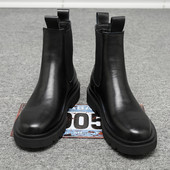 Nové jesenné Chelsea čižmy, členkové čižmy v britskom štýle, vysoké ležérne kožené motocyklové vojenské čižmy pre mužov, kožené spoločenské topánky