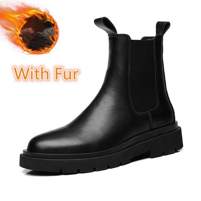 Nové jesenné Chelsea čižmy, členkové čižmy v britskom štýle, vysoké ležérne kožené motocyklové vojenské čižmy pre mužov, kožené spoločenské topánky