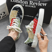 Muške ležerne platnene cipele, ravne, modne na vezanje, neklizajuće, dezodoransne, prozračne, muške cipele u različitim bojama u trendu