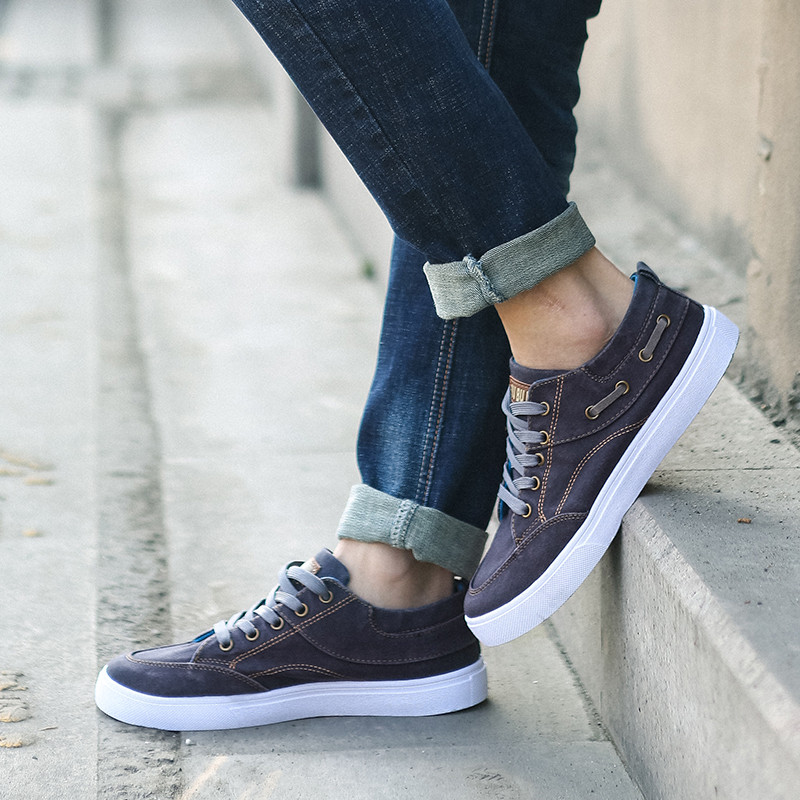 2023, primăvară și toamnă, cu fund plat, cu cap rotund, cu șireturi, pantofi casual pentru bărbați, modă, anti-alunecare, fund moale, confortabil, versatil