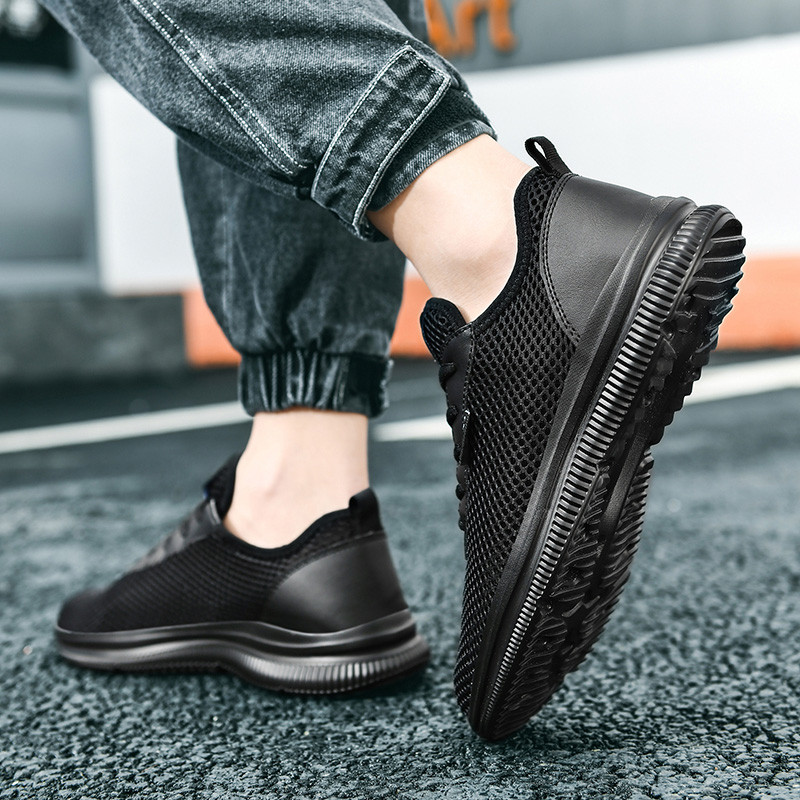 Proljetne mrežaste muške tenisice na vezanje, ležerne, modne vanjske neklizajuće, udobne, mekane donje strane, prozračne cipele za sve za muškarce