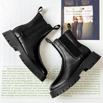 Ανδρικές δερμάτινες μπότες Chelsea Ανδρικές μπότες με χοντρό κάτω μέρος Ανδρικές μπότες μοτοσικλέτας Νέα άφιξη Αντιολισθητικά ανδρικά παπούτσια καθημερινά Παπούτσια πανκ στυλ