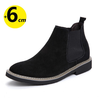 Muške čizme novog dizajna Kožne muške Chelsea čizme Obuća za gležnjeve u britanskom stilu Visokokvalitetne muške ravne cipele za planinarenje Cipele za lift