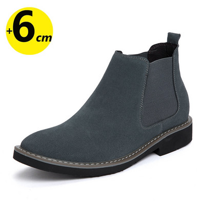 Muške čizme novog dizajna Kožne muške Chelsea čizme Obuća za gležnjeve u britanskom stilu Visokokvalitetne muške ravne cipele za planinarenje Cipele za lift