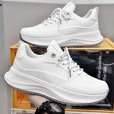 Vyriški sportbačiai Pavasariniai Nauji Kvėpuojantys Patogūs Vyriški Batai Suvarstomi Laisvalaikio vyriškos platformos Trend Tvirtai dėvimi Zapatos Para Hombres