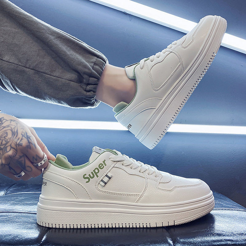 De primăvară și toamnă, casual, cu fund plat, adidași cu șireturi, pentru bărbați, la modă, în aer liber, anti-alunecare, respirabili, versatili, pantofi vulcanizați pentru bărbați