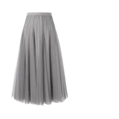 Plisirana suknja Mrežaste gaze, velike duge suknje za ples srednje dužine za žene, jednobojne, prozračne i udobne poliesterske