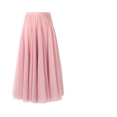 Plisirana suknja Mrežaste gaze, velike duge suknje za ples srednje dužine za žene, jednobojne, prozračne i udobne poliesterske