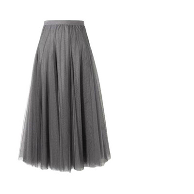 Plisirana suknja Mrežaste gaze, velike duge suknje za ples srednje dužine za žene, jednobojne, prozračne i udobne poliesterske