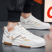 Muške vulkanizirane cipele 2023, novo proljeće, debeli potplat na vezanje, prozračne, ležerne, protuklizne, udobne, svestrane tenisice za muškarce