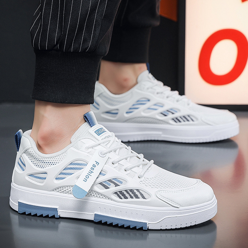 Muške vulkanizirane cipele 2023, novo proljeće, debeli potplat na vezanje, prozračne, ležerne, protuklizne, udobne, svestrane tenisice za muškarce