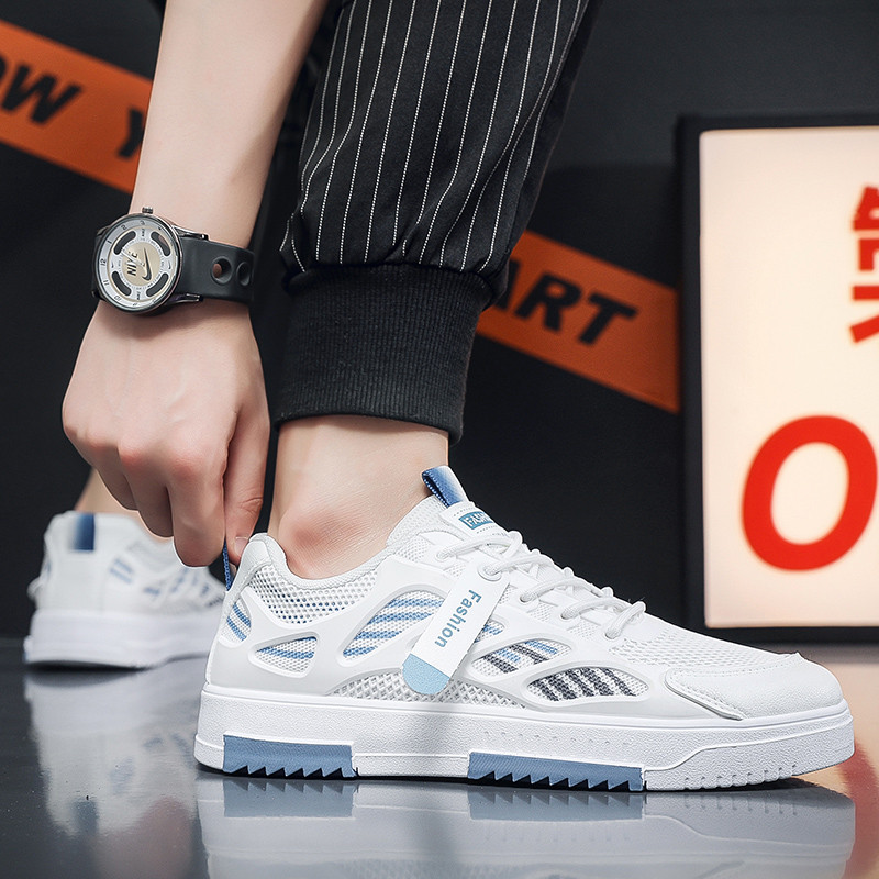 Muške vulkanizirane cipele 2023, novo proljeće, debeli potplat na vezanje, prozračne, ležerne, protuklizne, udobne, svestrane tenisice za muškarce