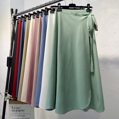 Κορεάτικο στυλ Γυναικεία φούστα Καλοκαίρι φθινόπωρο 2022 Midi μακριά μάξι φούστα Κορεατική μόδα Vintage μονόχρωμη φούστα Harajuku A Line
