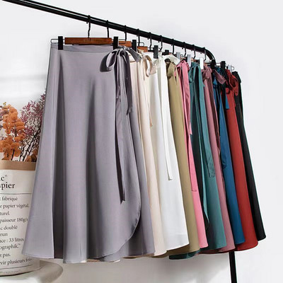 Κορεάτικο στυλ Γυναικεία φούστα Καλοκαίρι φθινόπωρο 2022 Midi μακριά μάξι φούστα Κορεατική μόδα Vintage μονόχρωμη φούστα Harajuku A Line