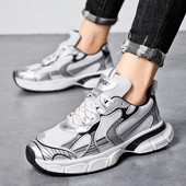 Λευκά πάνινα παπούτσια για άντρες Air Platform Breathable ανδρικά αθλητικά παπούτσια Ανδρικά παπούτσια τένις Αντρικά παπούτσια για τρέξιμο Παπούτσια για τζόκινγκ