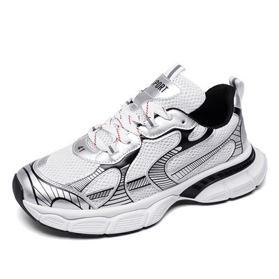 Λευκά πάνινα παπούτσια για άντρες Air Platform Breathable ανδρικά αθλητικά παπούτσια Ανδρικά παπούτσια τένις Αντρικά παπούτσια για τρέξιμο Παπούτσια για τζόκινγκ