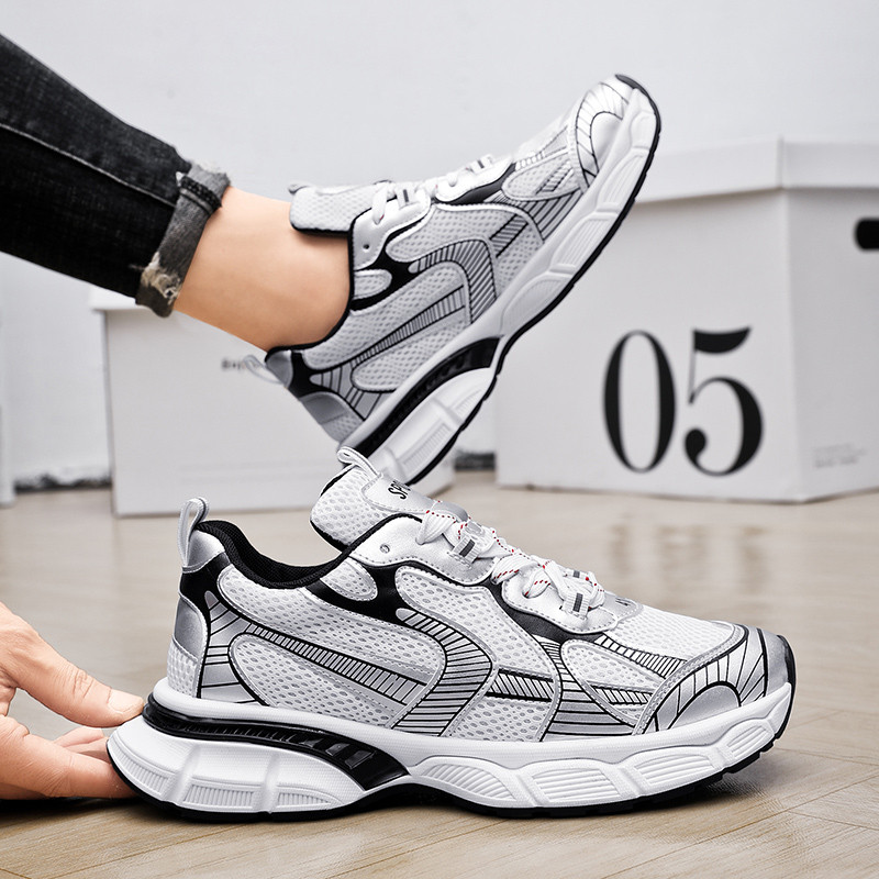 Λευκά πάνινα παπούτσια για άντρες Air Platform Breathable ανδρικά αθλητικά παπούτσια Ανδρικά παπούτσια τένις Αντρικά παπούτσια για τρέξιμο Παπούτσια για τζόκινγκ