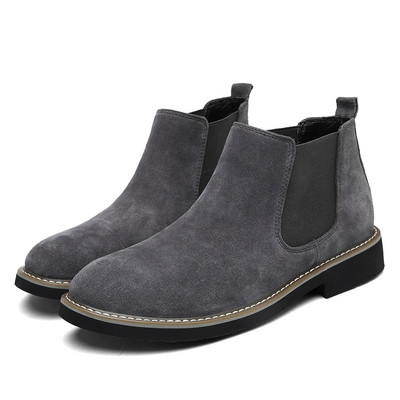 2023 Pantofi pentru bărbați din piele vintage gleznă cu vârf ascuțit, cusut manual, în aer liber, pentru nuntă, cizme chelsea, pantofi din piele intoarsa, cizme de bază pentru bărbați